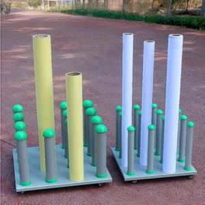 ชั้นวางแสดงสินค้าแบบหมุนได้ พับเก็บได้ ทำจากโลหะ สำหรับม้วนไวนิล ปี 2025 ขายส่ง สำหรับโฆษณาและโปรโมชั่นเสื้อผ้า - Product Image 6