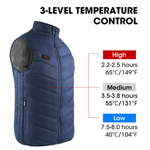 Veste d'hiver chauffante en polaire, vêtement thermique de qualité supérieure, coupe-vent, imperméable, respectueux de l'environnement, <span class=keywords><strong>batterie</strong></span> 5200 mAh, <span class=keywords><strong>gilet</strong></span> pour homme - Product Image 4