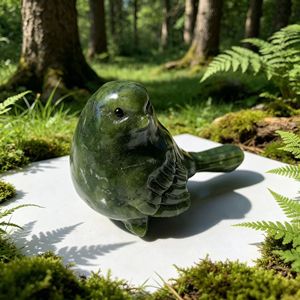 Estatua de pájaro de jade Xiuyu natural, tallada a mano, pequeño adorno de animal, piedra energética de chakra, artesanía para colección - Product Image 4