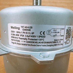 มอเตอร์ Welling Ykt 40 6 220 Ac 230v 50hz 40w 1 สปีด สำหรับเครื่องปรับอากาศภายนอกอาคาร - Product Image 1