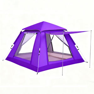 Tenda da Campeggio Oxford per 3-4 Persone, Portatile e Pieghevole, Apertura Rapida Automatica, Set Completo di Attrezzatura per Esterni e Spiaggia, Una Camera da Letto - Product Image 5