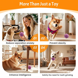 Juguete Giratorio Automático para <span class=keywords><strong>Perros</strong></span> E-TPU+ABS, Recargable, Bola Auto-Rodante Resistente <span class=keywords><strong>a</strong></span> Mordidas, Juguete Masticable para <span class=keywords><strong>Perros</strong></span> Pequeños, Medianos y Grandes - Product Image 6