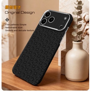 Nouvelle coque de téléphone magnétique fine en fibre de carbone avec autocollants cadre photo antichoc pour iPhone 18 14 15 16 17 Pro Max - Product Image 6