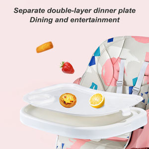 Vente en gros Rehausseur Tabouret moderne Portable Pliant <span class=keywords><strong>Pivotant</strong></span> pour bébé pour enfants en plastique Enfants Alimentation haute 3 en 1 Chaise de salle à manger pour bébé - Product Image 3