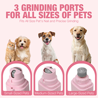 Cortauñas y Lima de Uñas Recargable 2 en 1 para Perros y Gatos, para Perros Grandes, Medianos y Pequeños, con Luz LED