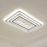 Lámpara de Techo LED Moderna y Minimalista 2026, Juego Completo para Casa, Diseño Rectangular de Lujo para Sala de Estar, Montaje Empotrado, Construcción Metálica AC
