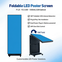 Pantalla LED Plegable Móvil para Póster P1.86 con Sistema NovaStar para Recepción Corporativa, Conferencias, Tiendas Minoristas, Ascensores y Animación