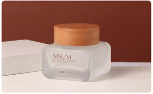 Produits de soin de la peau en stock, pompes distributeurs, lotions, sérums, nouveau style, bouchons en bois massif, flacons en verre de 50 g - Product Image 4