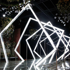 <span class=keywords><strong>Arche</strong></span> Lumineuse Géométrique Tunnel Temporel pour Décoration de Scène, Support <span class=keywords><strong>en</strong></span> Fer avec Éclairage LED pour Mariage - Product Image 2