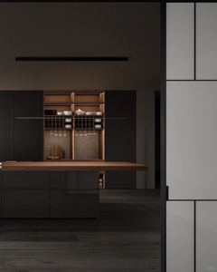 Mueble de Cocina Moderno con Isla de Madera y Almacenamiento Integrado para Diseño de Hogar Contemporáneo - Product Image 3
