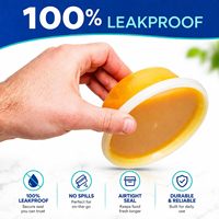 Gobelet à soupe jetable en plastique transparent de 16 oz, très vendu, petit gobelet PP pour préparation de repas, réutilisable, avec couvercles en PE pour plats à emporter