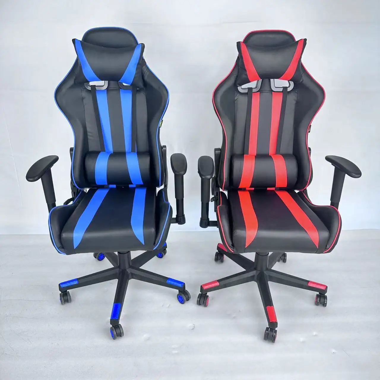 Cadeira giratória de nylon com tampa de PU dobrável Cadeiras de jogos de corrida Cadeiras de jogos de luxo de alta qualidade cromadas Dx