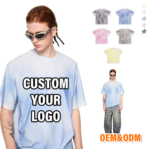 <span class=keywords><strong>Camiseta</strong></span> de Hombre Estilo Urbano con Puntos Pintados a Mano, Logotipo Personalizado de Alta Calidad, Impresión DTG, 100% Algodón, Corte Holgado - Product Image 1