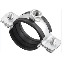 Collier de serrage en acier pour tuyaux avec joint en caoutchouc, support de tuyau réglable