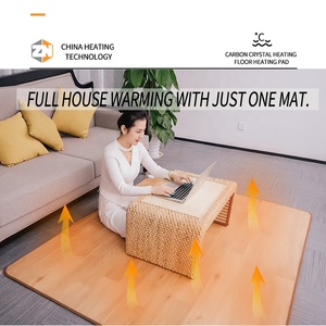 Alfombrilla calefactora eléctrica para suelo, almohadilla calefactora de fibra de carbono infrarroja, resistente al agua, con termostato - Product Image 4