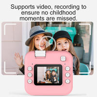 Cámara Infantil con Impresión Instantánea, Pantalla HD de 2.0 Pulgadas, 180 °   Lente Giratoria, Compatible con Grabación y Fotografía de 24MP, Juguete de Regalo para Niños