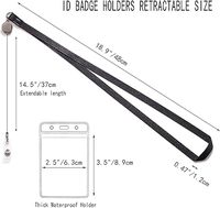Porte-clés en polyester, cordon rond en nylon personnalisé avec logo, porte-badge personnalisé
