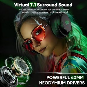 BETMI Wireless 2.4GHz <b>Gaming</b> Headset with Dual Vibration for /PS-5/PC/PS-4/Switch - Product Image 3