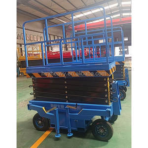 Plataforma de trabajo aéreo <span class=keywords><strong>4m</strong></span> 6m 8m 10m 12m 14m Skylift Mobile Semiautomático/manual Carro elevador de tijera hidráulica - Product Image 2