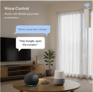 Motor para <span class=keywords><strong>Cortinas</strong></span> Matter WiFi 2N.m con Capacidad <span class=keywords><strong>de</strong></span> Carga <span class=keywords><strong>de</strong></span> 100 kg, Abrepuertas Eléctrico Inteligente AC100-240V, <span class=keywords><strong>de</strong></span> Lujo para Exteriores, Compatible con Apple Home, Alexa y SmartThings - Product Image 3