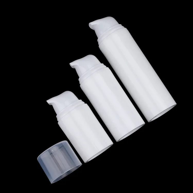 लक्जरी इको फ्रेंडली कॉस्मेटिक सीरम स्किन टोनर 15 एमएल 30 एमएल प्लास्टिक लोशन वायुहीन वैक्यूम बोतल, वायुहीन कॉस्मेटिक बोतल