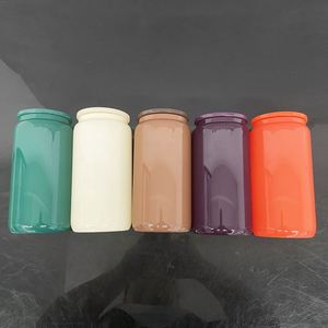 Verre à bière coloré de 16 oz, vierge pour sublimation, avec couvercles en plastique PP, pour emballages UV – Collection Automne Hiver Noël – Entrepôt USA - Product Image 5