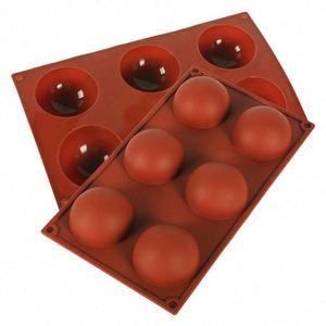 Semi Sphere Silicone Mold Food Grade 6 Hole Semicircle Fudge Kitchen Silicone Baking Chocolate Cake Mold Baking - Product Image 1