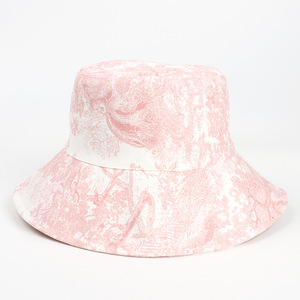 Chapeau Bob de Pêcheur de Haute Qualité, Motif Dessin Animé Décontracté, <span class=keywords><strong>Peinture</strong></span> à l'Encre, Tie-Dye, Broderie Personnalisée, Pare-Soleil, Imperméable, à Large Bord - Product Image 3