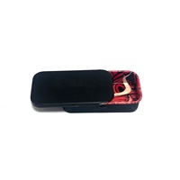 Boîte rectangulaire en fer blanc pour cire de parfum solide, emballage métallique, petite boîte en fer blanc avec couvercle coulissant pour cire de parfum