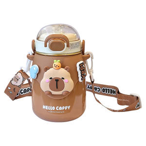 Bouteille d'eau isotherme pour enfants Hello Cappy 500 ml avec paille et sangle pour l'école - Product Image 2