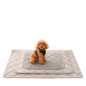 Cobello, alfombrilla moderna para mascotas, Material de felpa de algodón PP con forma de rectángulo gris crema, patrón sólido para cama de perro y gato, diferentes estaciones - Product Image 5