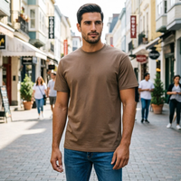 T-shirt Homme Oversize en Coton Lourd 320g, Col Rond, Manches Courtes, Uni, Vente en Gros, Service OEM Personnalisé