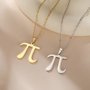 Collier Symbole Pi YK 3.14, Lettre de l'Alphabet Grec, Bijou Mathématique Pi, Cadeau pour la Journée Pi - Product Image 1