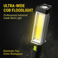 Lampe d'inspection magnétique d'urgence rechargeable en gros, lampe de travail COB pliable, lampe d'atelier LED pour réparation automobile
