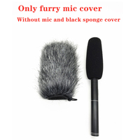 Housse de microphone en peluche en stock, pare-brise en fourrure pour microphone portable d'interview