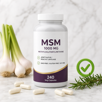 Compléments NOW MSM (Méthylsulfonilméthane) 1000 mg Santé des articulations et amélioration de la densité osseuse Végétalien 240 capsules végétales