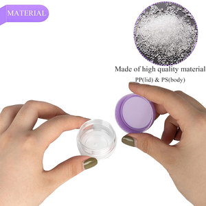 Pots vides avec couvercles, petits contenants cosmétiques, mini-pots en plastique <span class=keywords><strong>pour</strong></span> maquillage, huiles, lotions, poudres, peintures, bijoux, baumes à lèvres - Product Image 2