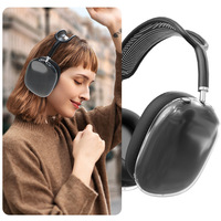 Étui de protection transparent pour AirPods Max, coque de protection en TPU souple, accessoires en plastique transparent