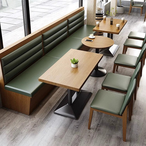 Hualin phong cách hiện đại khách sạn quán cà phê pizzeria nhà hàng bàn ăn và ghế sofa thẻ ghế đặt bàn ăn gỗ rắn và ghế - Product Image 1