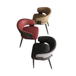 Modern Dining Chair With Backrest For Home And Restaurant Use Nordic Style Italian Design Adult Size - Product Image 5