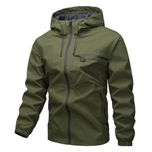 Veste softshell imperméable et respirante pour <span class=keywords><strong>homme</strong></span>, légère, col montant, fermeture éclair sur le devant, réfléchissante - Product Image 1