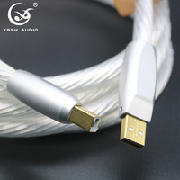 Câble audio USB audiophile HIFI, USB Type A vers Type B, cordon d'interconnexion numérique pour décodeur DAC, carte son externe, système audio