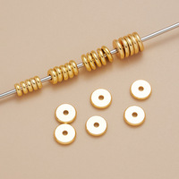 Entretoises lisses et brillantes plaquées or 18 carats, en cuivre inaltérable, pour colliers, bracelets et composants de bijoux