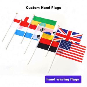 Drapeaux à main rectangulaires imprimés personnalisés pour les événements sportifs et les promotions - Product Image 5