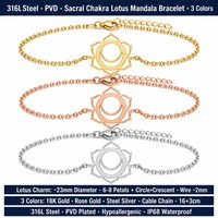 Bracelets de mode en acier inoxydable plaqué or 18 carats, étanches, les plus populaires, prêts à être expédiés en gros