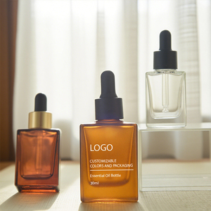 Flacon compte-gouttes en verre brun de protection UV de 0.5oz 1oz avec col à vis, récipient en vrac en gros pour les soins de la peau et les parfums de bricolage - Product Image 4