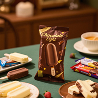 Sacs en Mylar de qualité alimentaire avec fermeture thermique, finition brillante, impression personnalisée, pour emballage de chocolat et de crème glacée