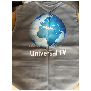 Pare-brise en mousse de micro de chaîne de télévision universelle de Somalie avec gilet de journaliste de presse imprimé avec logo de chaîne imprimé en <span class=keywords><strong>soie</strong></span> - Product Image 4