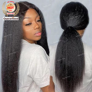 Bán Buôn Brazil Trinh Nữ Yaki Kinky Thẳng Tóc Con Người Tóc Giả Đầy Đủ Ren Tóc Con Người Tóc Giả Nhà Cung Cấp HD Ren Phía Trước Tóc Giả Cho Phụ Nữ Da Đen - Product Image 6