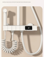 Ensemble de douche numérique multifonctionnel moderne en cuivre, finition brossée, avec cartouche céramique, jets doux/pluie/massage, pour hôtels et villas